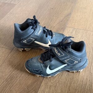 Nike Dark Blue Baseball Cleats with White Accents